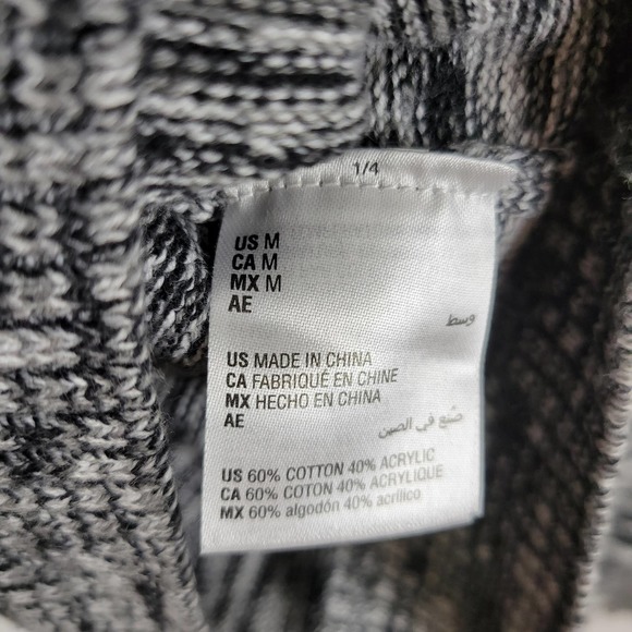 INC International Concepts Men's Gray Pullover Sweater Medium Marled Knit Hooded - Picture 4 of 5